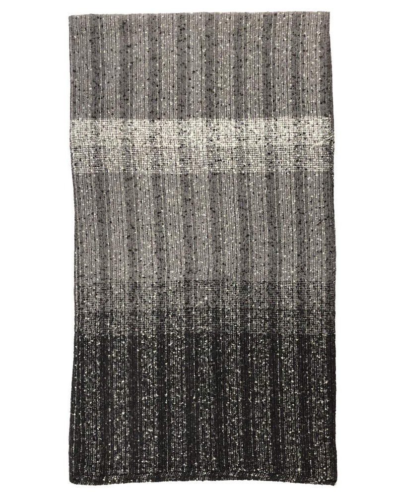 Bowbear Womens Tricolor Winter Knit Infinity Scarf, Grays - Image 3